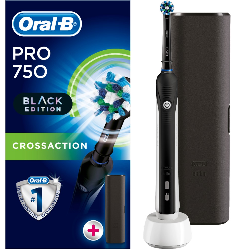 Oral-B Pro 750 Cross Action - Black Edition -     - 