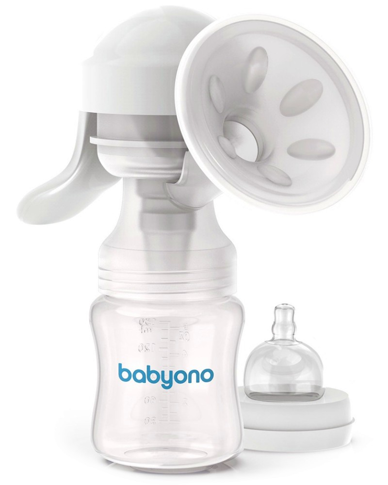 Ръчна помпа за кърма BabyOno Anatomy Ръчна помпа за кърма BabyOno Anatomy - С шише и биберон - продукт