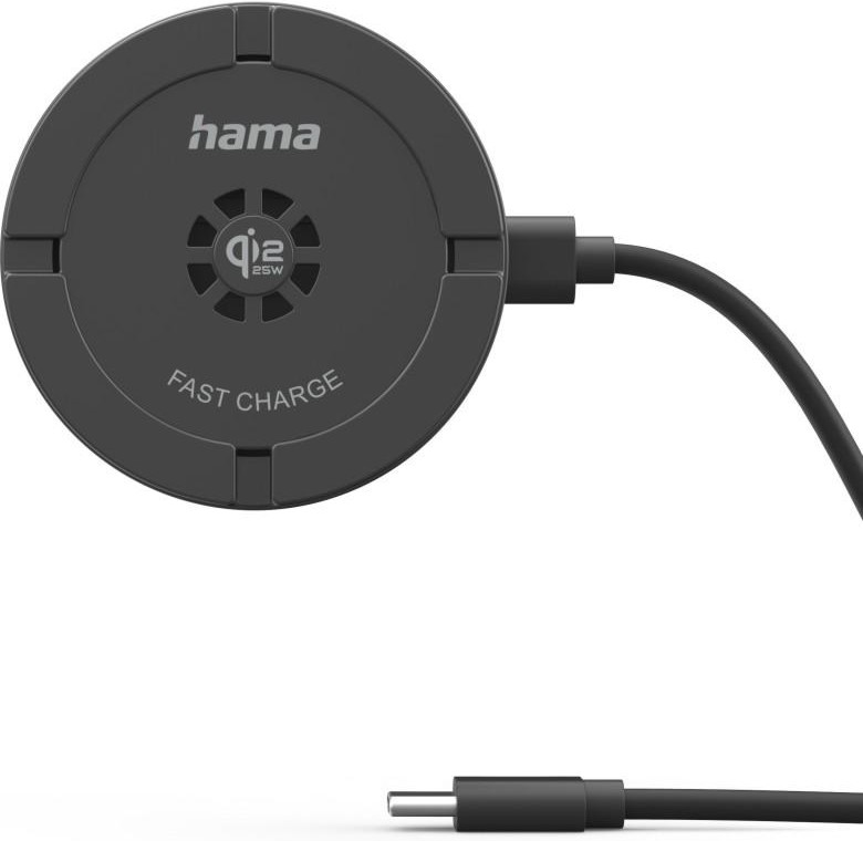 Безжично зарядно устройство Hama Qi2 Безжично зарядно устройство Hama Qi2 - 25 W, с USB-C кабел -