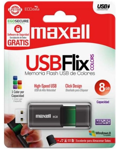 USB 2.0 ���� ����� 8 GB Maxell Flix - 