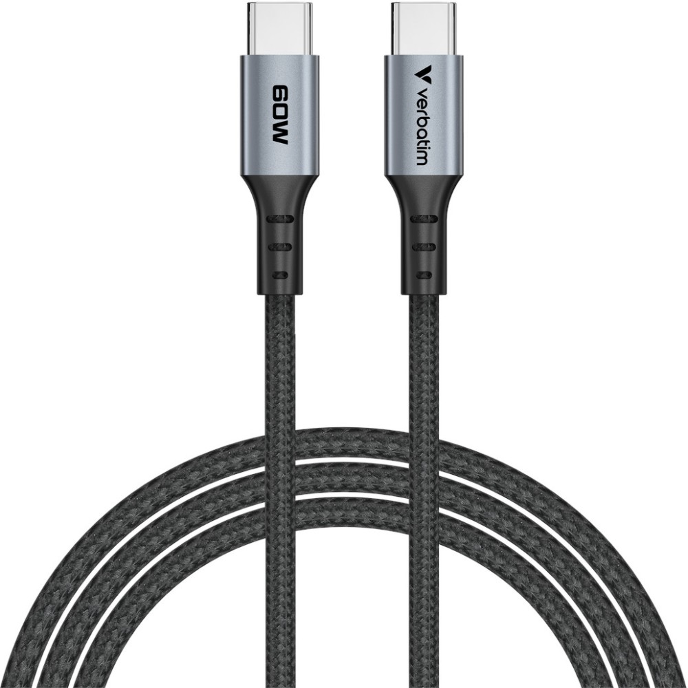 Кабел USB-C male към USB-C male Verbatim Sync & Charge Кабел USB-C male към USB-C male Verbatim Sync & Charge - 1.2 m, 60 W -