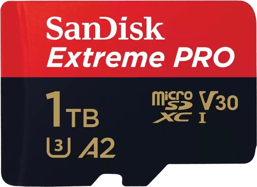 Micro SDXC   1 TB SanDisk - Class 10, U3, V30, A2  SD    Extreme Pro - 