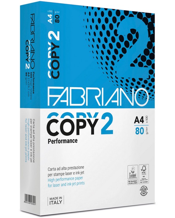 Копирна хартия A4 Fabriano Copy 2 Копирна хартия A4 Fabriano Copy 2 - 80 g/m<sup>2</sup> и белота 163 - копирна хартия