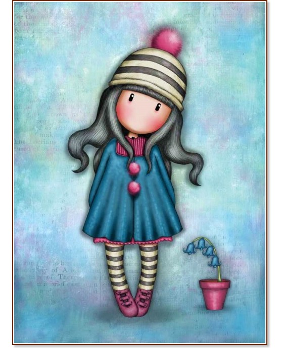 Поздравителна картичка - Pom-Pom Поздравителна картичка - Pom-Pom - От серията "Gorjuss" - картичка