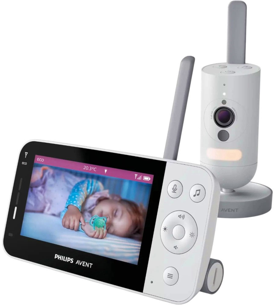 Видео бебефон Philips Avent Connected SCD953/26 Видео бебефон Philips Avent Connected SCD953/26 - С Wi-Fi, температурен датчик, мелодии, нощно виждане и възможност за обратна връзка - продукт