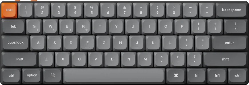 Безжична механична гейминг клавиатура Keychron K9 Max Безжична механична гейминг клавиатура Keychron K9 Max - 60%, Bluetooth, USB, RGB подсветка, ANSI Layout, Milk POM Brown -