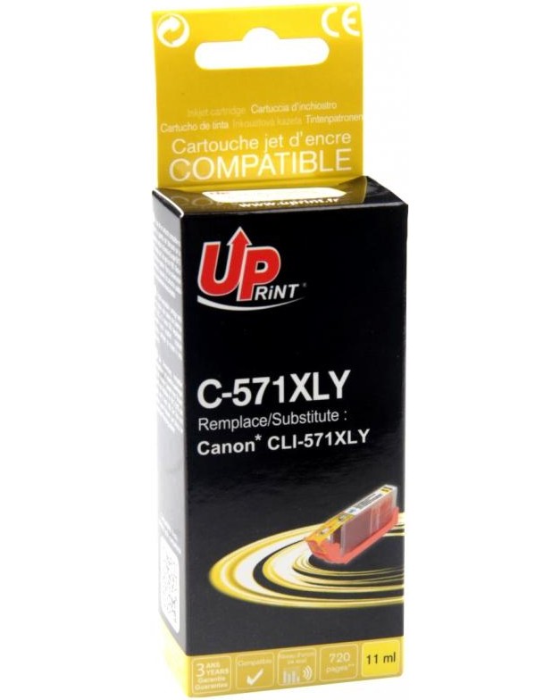 Касета с мастило за принтер UPrint C-571XL Yellow Касета с мастило за принтер UPrint C-571XL Yellow - 720 страници -
