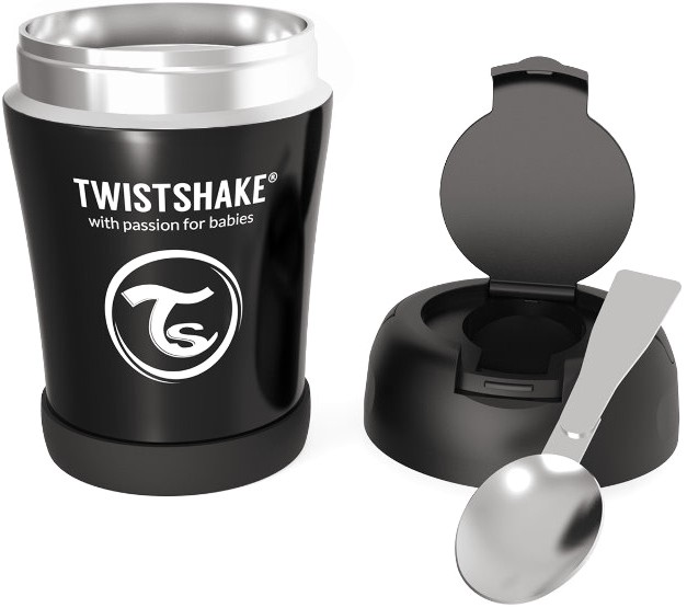 Термоконтейнер за храна Twistshake - 350 ml, с лъжичка, за 6+ месеца - продукт