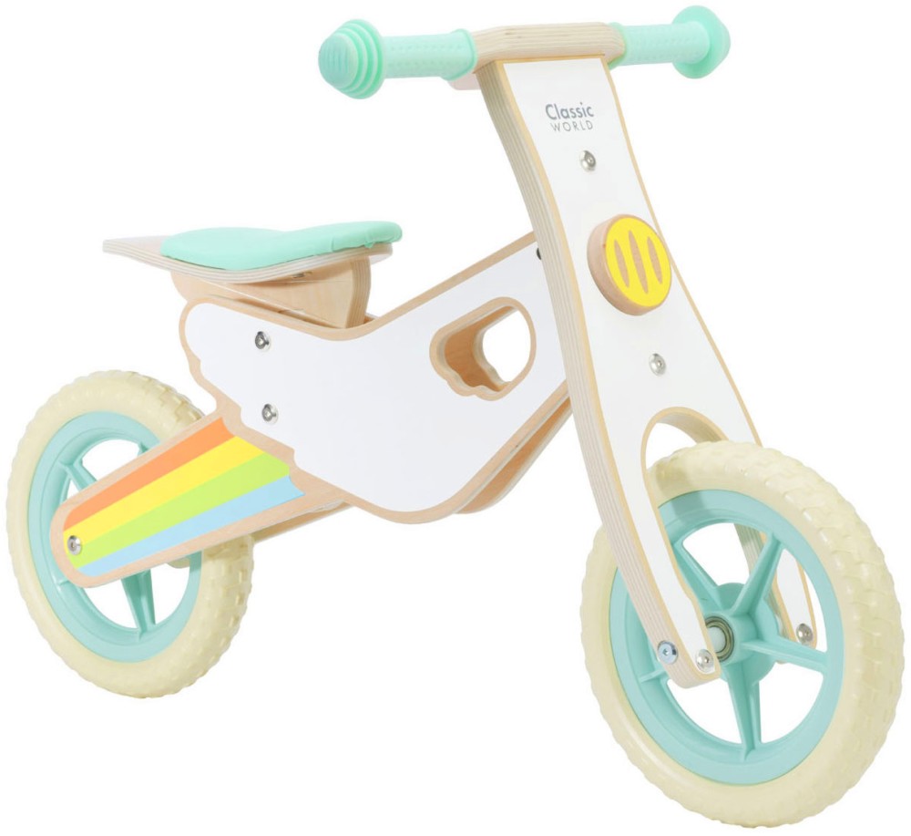 Дървен балансиращ велосипед Classic World - Дъга Дървен балансиращ велосипед Classic World - Дъга -