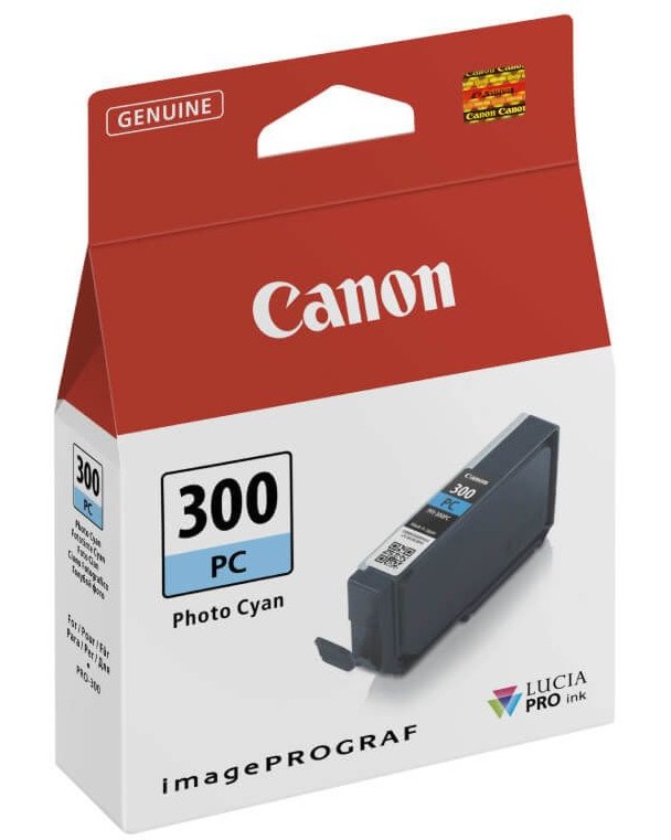 Касета с мастило за принтер Canon PFI-300 Photo Cyan Касета с мастило за принтер Canon PFI-300 Photo Cyan - 14 ml -