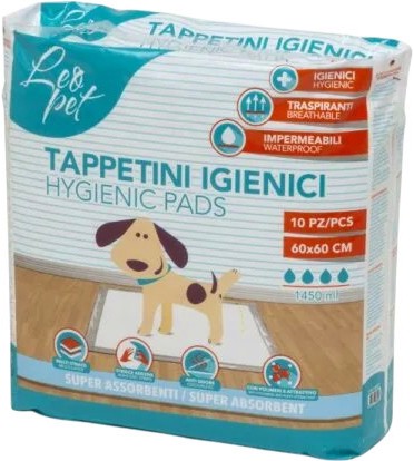 Хигиенни постелки за кучета Leopet Hygienic Pads Хигиенни постелки за кучета Leopet Hygienic Pads - 10 броя, 60 x 60 cm - продукт