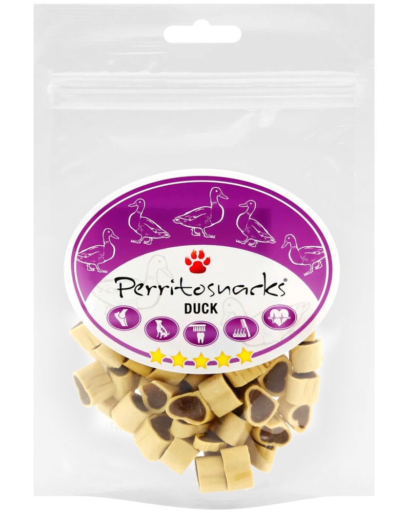 Лакомства за кучета Perrito Лакомства за кучета Perrito - 80 g, с патешко и риба - храна