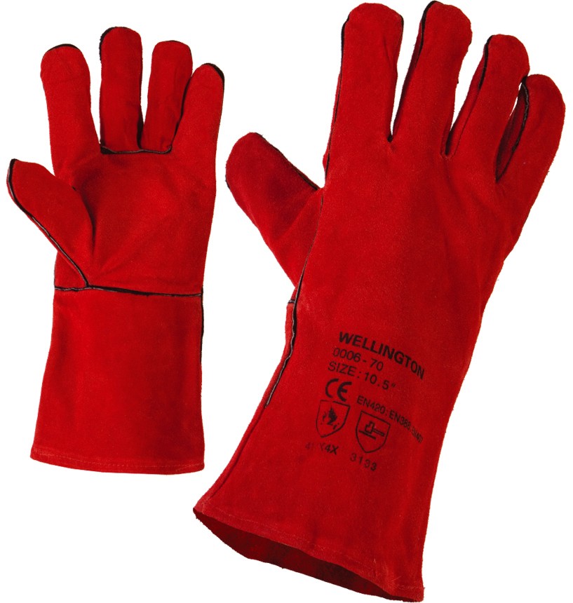 Работни ръкавици от телешка кожа Stenso Wellington - Размер 11 (30 cm) - 