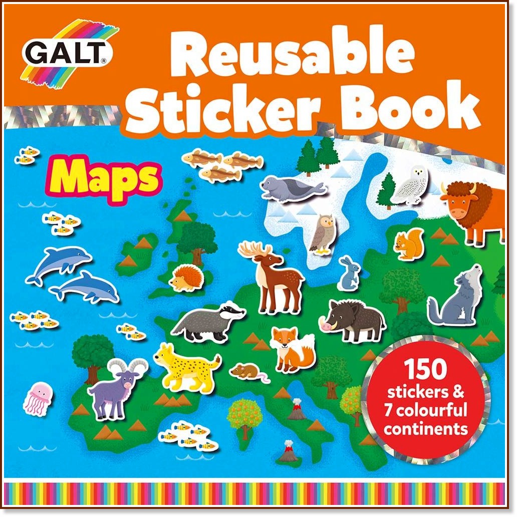 Galt:  -       : Maps - reusable sticker book -  