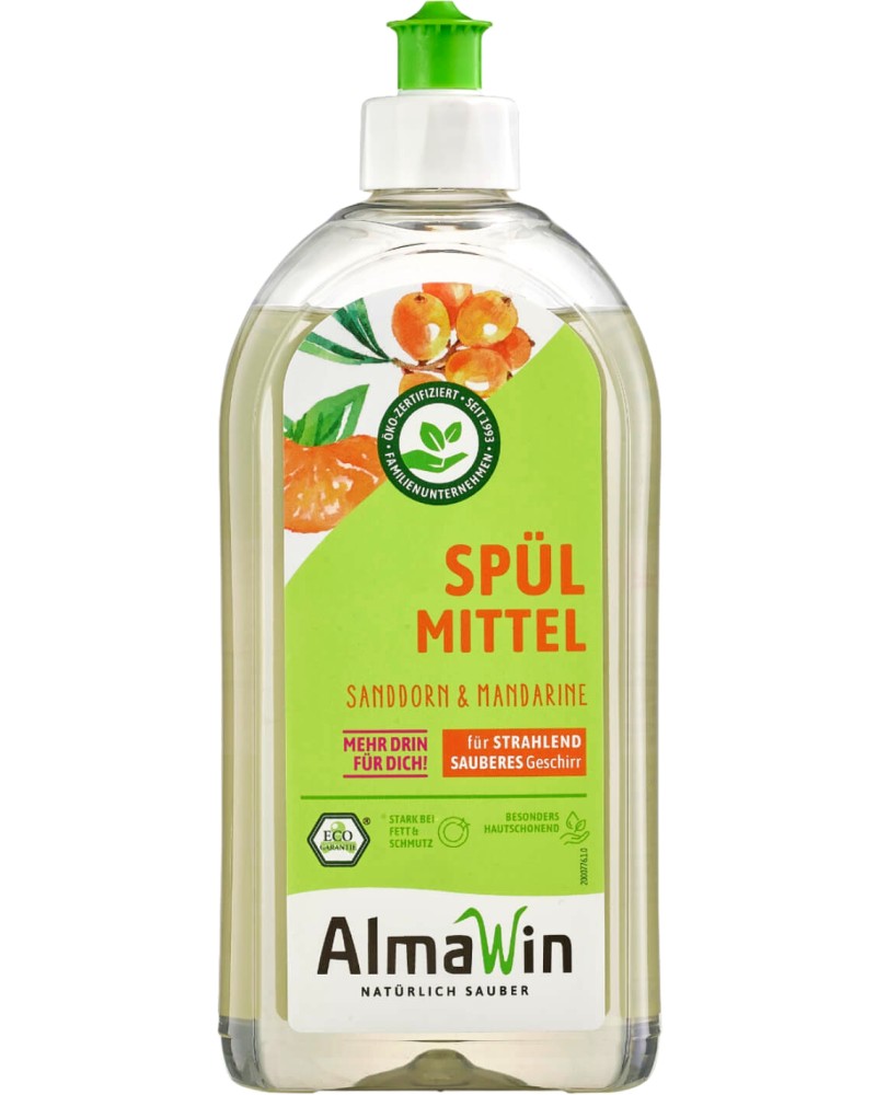 Препарат за съдове AlmaWin Препарат за съдове AlmaWin - 0.5 ÷ 5 l, с аромат на мандарина - препарат за съдове