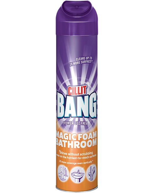 Почистваща пяна за баня Cillit Bang Почистваща пяна за баня Cillit Bang - 600 ml - почистващ препарат