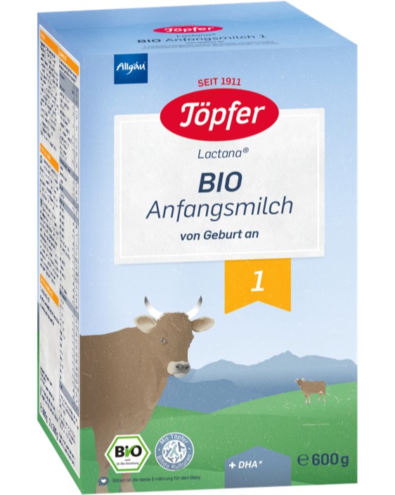 Адаптирано био мляко за кърмачета Lactana Bio 1 - 600 g, за новородени - продукт