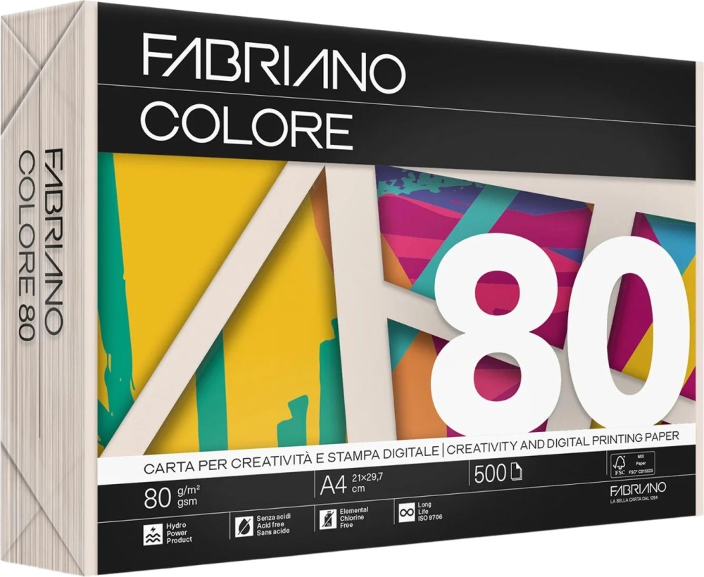 ������ ������� ������ A4 Fabriano Colore - 500 �����, 80 g/m<sup>2</sup> - ������� ������