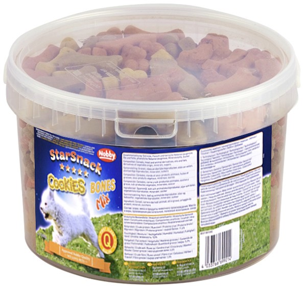 Лакомства за кучета Nobby Cookies Bones Mix Лакомства за кучета Nobby Cookies Bones Mix - 1.3 kg, от серията StarSnack - храна
