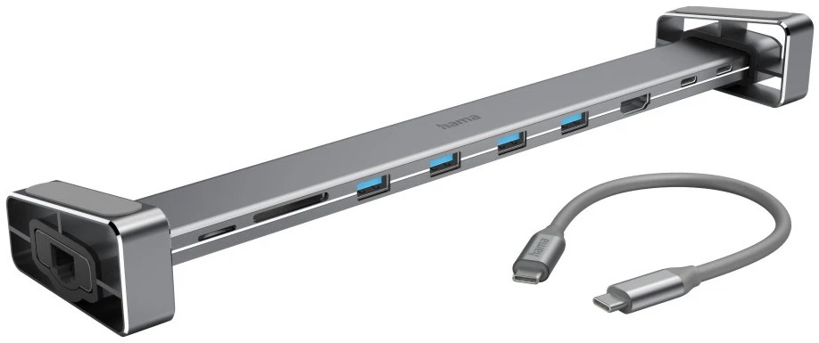   USB-C Hama Connect2Office Basic - 9  (4 x USB-A, 1 x USB-C, 1 x HDMI, 1 x LAN, 1 x SD, 1 x microSD)  - 