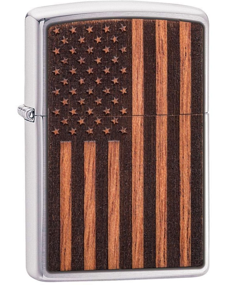 Ветроустойчива запалка Zippo WOODCHUCK USA American Flag Ветроустойчива запалка Zippo WOODCHUCK USA American Flag -