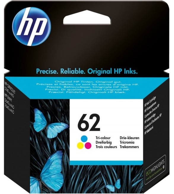 Касета с мастило за принтер HP 62 Color Касета с мастило за принтер HP 62 Color - 165 страници -