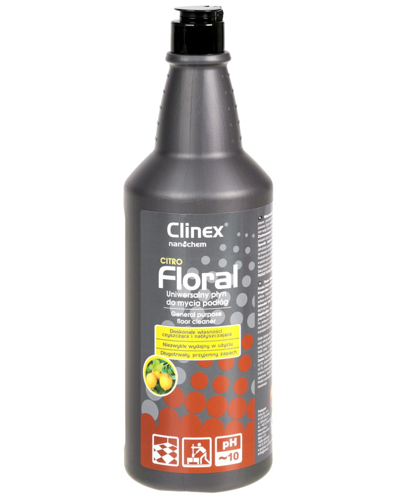 Универсален почистващ препарат за под Clinex Floral Citro Универсален почистващ препарат за под Clinex Floral Citro - 1 и 5 l - почистващ препарат