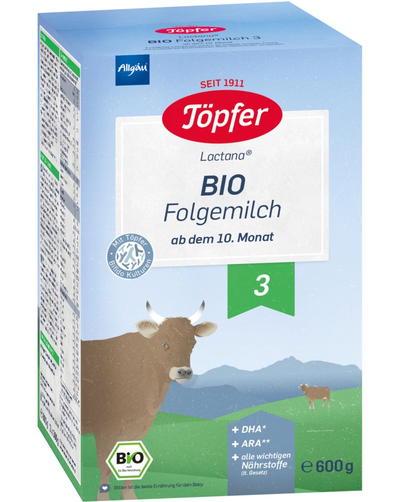     Topfer Lactana Bio 3 - 600 g,  10+  - 