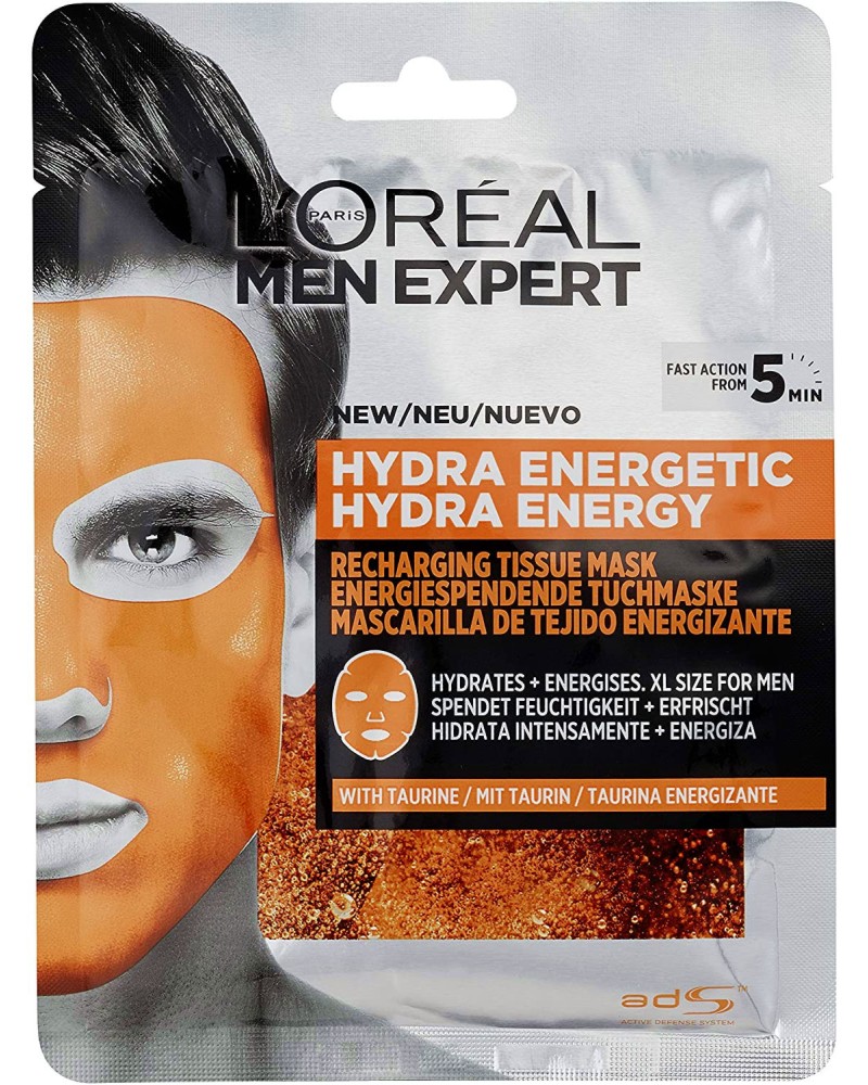 L'Oreal Men Expert Hydra Energetic Tissue Mask -        "Men Expert Hydra Energetic" - 