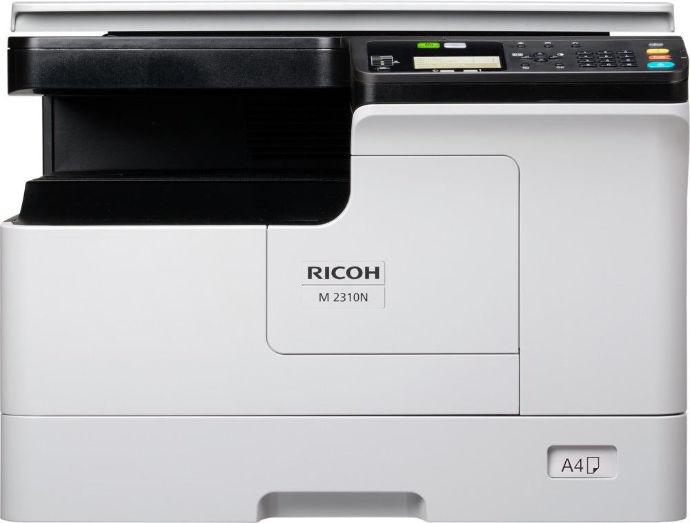 Лазерно мултифункционално устройство RICOH M 2310N Лазерно мултифункционално устройство RICOH M 2310N - Монохромен принтер / копир / скенер, 600 x 600 dpi, 23 pages/min, USB, Wi-Fi -