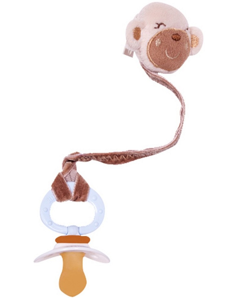 Плюшен клипс за залъгалка с лента Маймунка - Sevi Baby Плюшен клипс за залъгалка с лента Маймунка - Sevi Baby - продукт