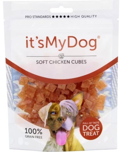 Лакомства за кучета its My Dog Soft Cubes Лакомства за кучета its My Dog Soft Cubes - 85 g, с пилешко - храна