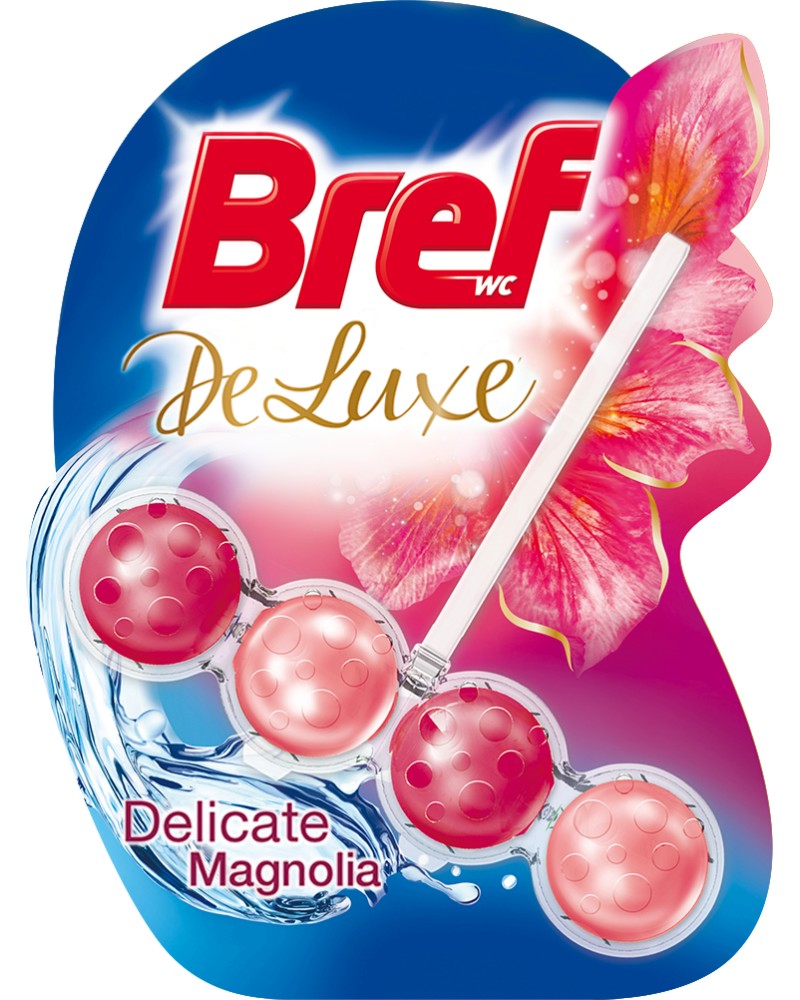 Тоалетно блокче Bref Deluxe Тоалетно блокче Bref Deluxe - 1 ÷ 4 броя, с аромат на магнолия - продукт