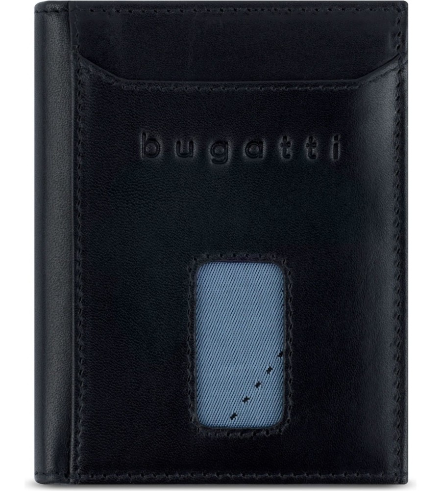 Мъжки кожен портфейл Bugatti Secure Slim Special Zip Mini Мъжки кожен портфейл Bugatti Secure Slim Special Zip Mini - С RFID защита -