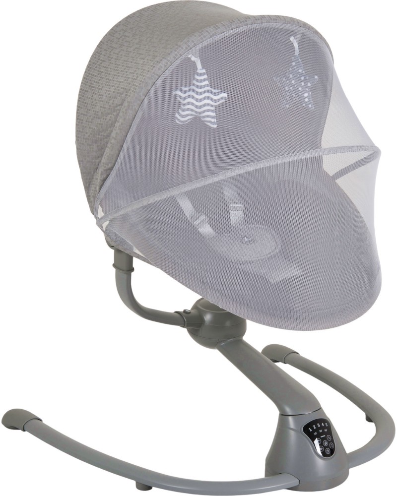 Електрическа бебешка люлка Cangaroo Cloud Premium Plus Електрическа бебешка люлка Cangaroo Cloud Premium Plus - С 12 мелодии, 5 звука от природата, дистанционно и комарник - продукт