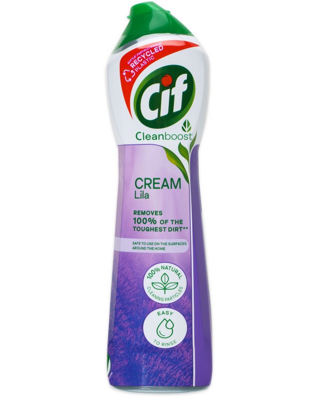 Универсален крем препарат Cif Универсален крем препарат Cif - 500 ml, с аромат на цветя - почистващ препарат