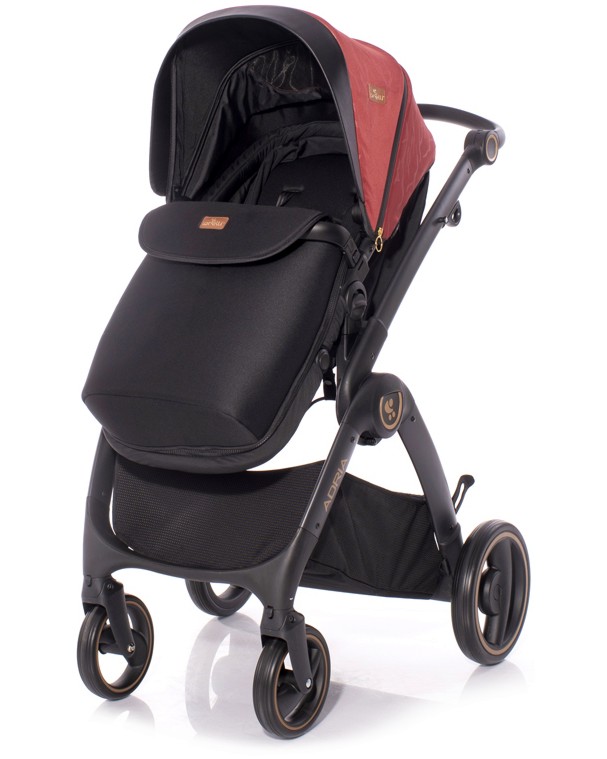 Комбинирана бебешка количка Lorelli Adria - С покривало за крачета и чанта - количка