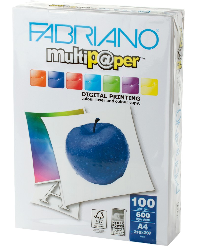   A4 Fabriano Multipaper - 500 , 100 g/m<sup>2</sup>   165 -  