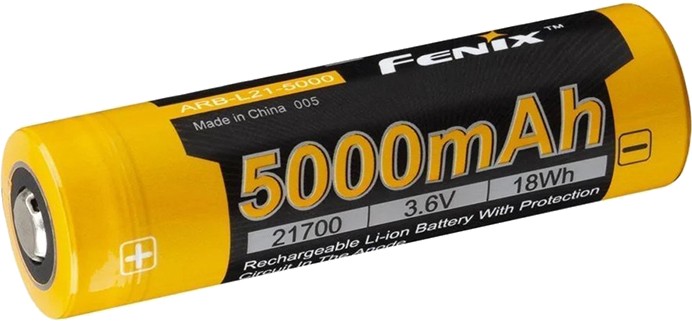  3.6 V ARB-L21-5000 V2.0 -  Li-Ion (21700) 5000 mAh - 