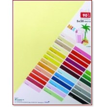 Цветна копирна хартия в пастелни цветове - FAVINI Caribic - 100 листа A4 с плътност 90 g/m<sup>2</sup> - 