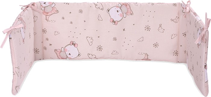 Обиколник за бебешко легло Lorelli Обиколник за бебешко легло Lorelli - За легла 60 x 120 cm, от серията Мече Балерина - аксесоар