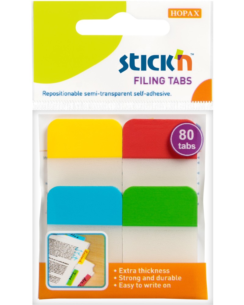   Stick'n Filing Tabs - 80    3.8 x 2.5 cm - 