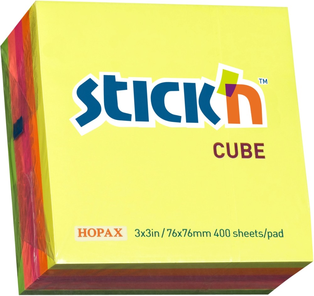 ������������� �������� � ������� ������� Stick'n - 400 �������� � ������� 7.6 x 7.6 cm - 