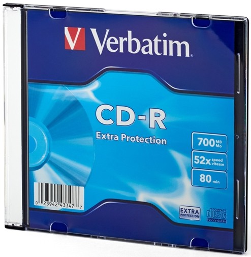 CD-R Verbatim 700 MB CD-R Verbatim 700 MB - Със скорост на записване до 52x -