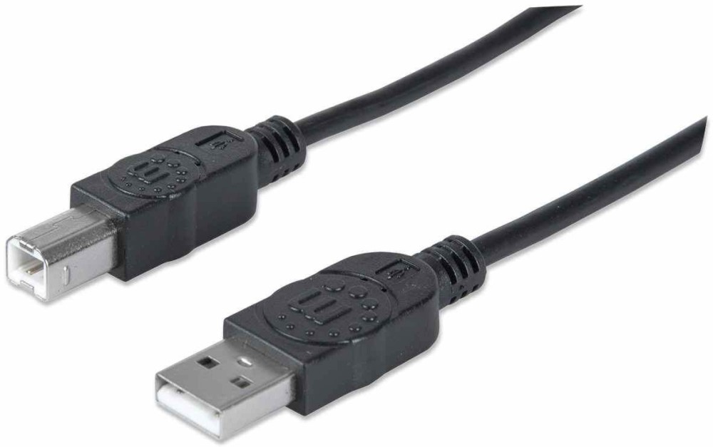 Кабел USB 2.0 Type-A male към USB Type-B male Manhattan - 