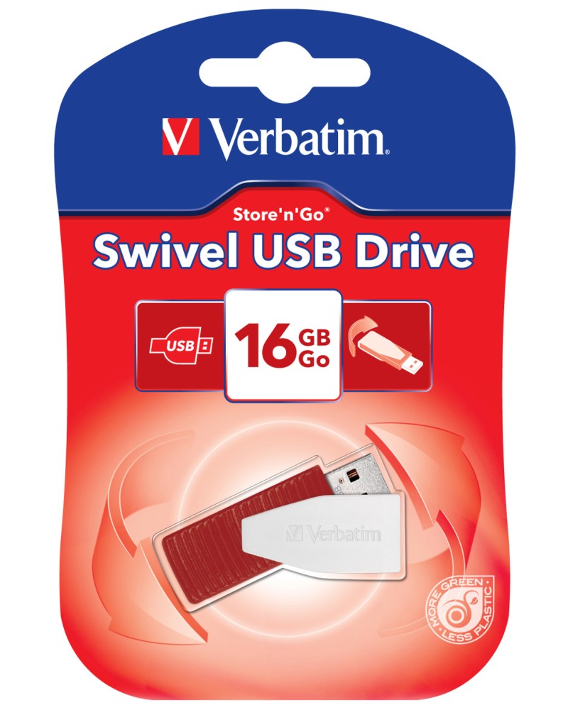 USB 2.0 флаш памет 16 GB Verbatim Swivel USB 2.0 флаш памет 16 GB Verbatim Swivel -