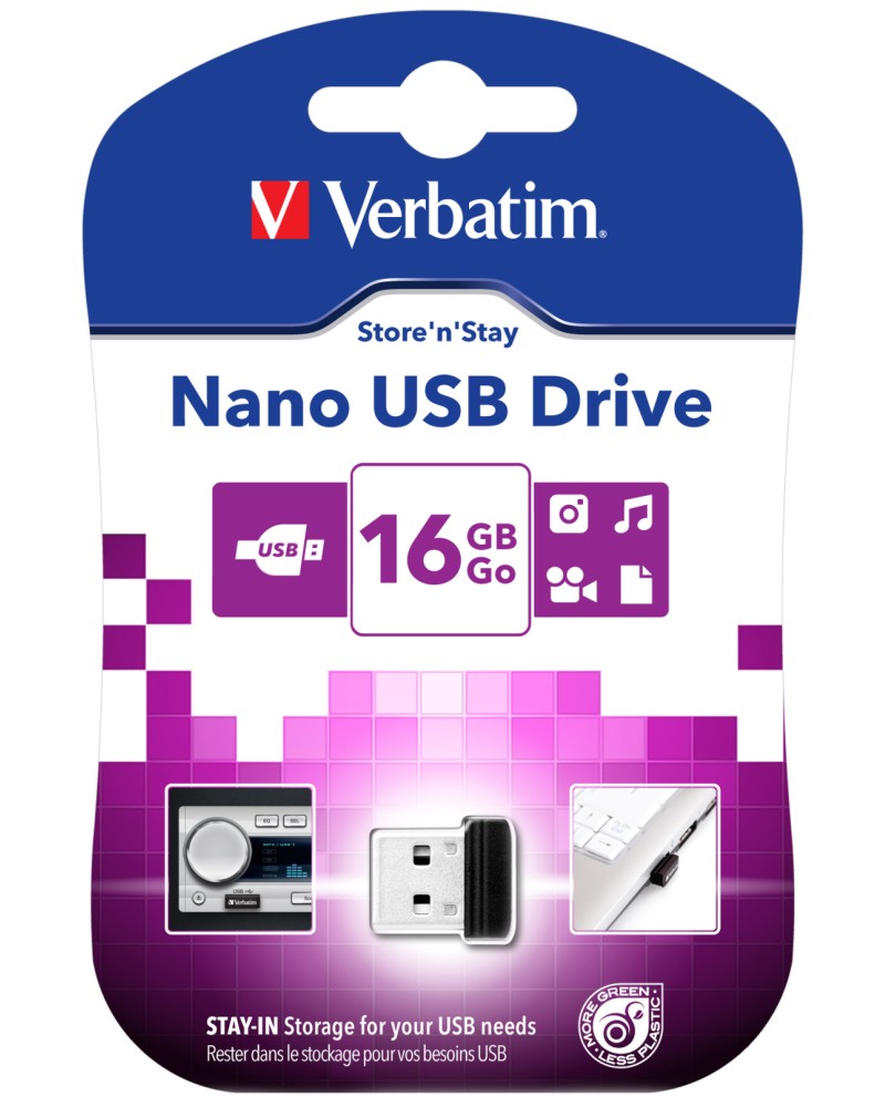 USB 2.0 ���� ����� 16 GB Verbatim Nano - 
