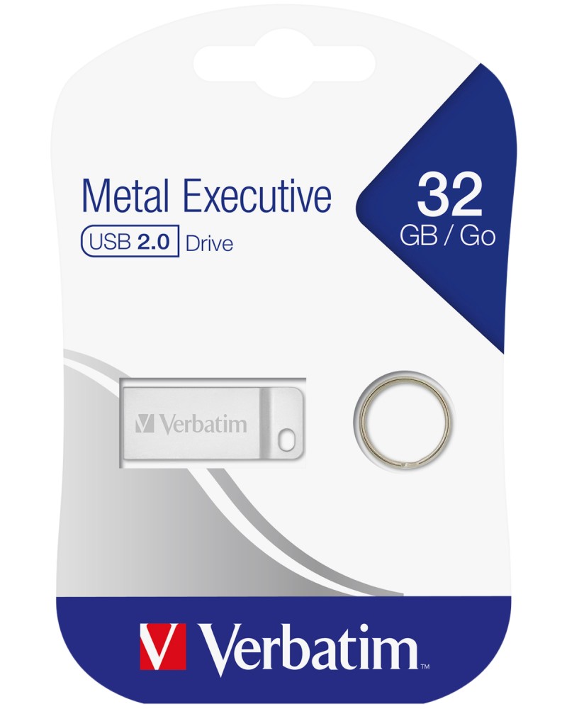 USB 2.0 ���� ����� 32 GB Verbatim Metal Executive - 