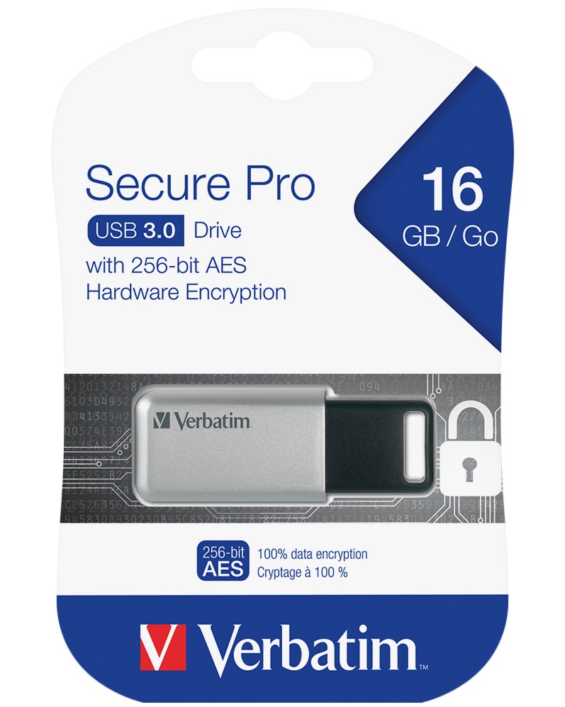 USB 3.0 флаш памет 16 GB Verbatim Secure Pro USB 3.0 флаш памет 16 GB Verbatim Secure Pro -