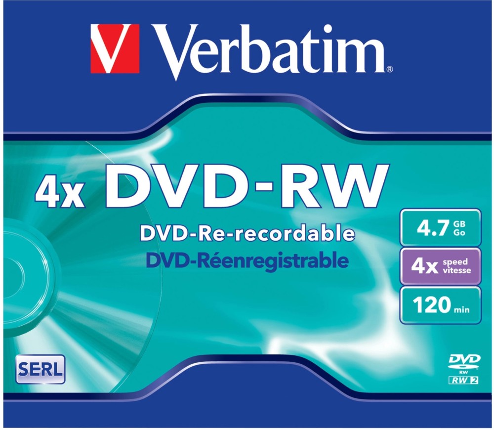 DVD-RW Verbatim 4.7 GB -      4x - 
